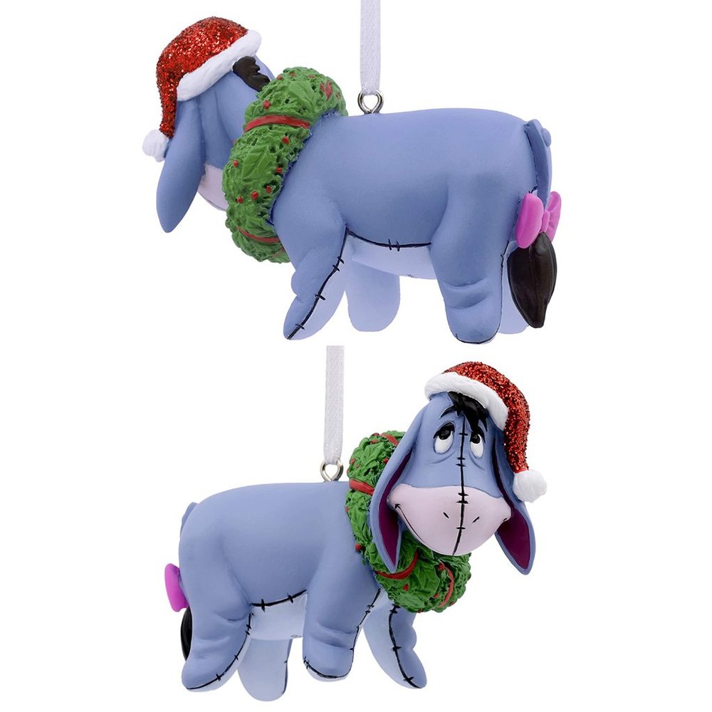 Hallmark Disney Winnie The Pooh Eeyore with Wreath Christmas Ornament
